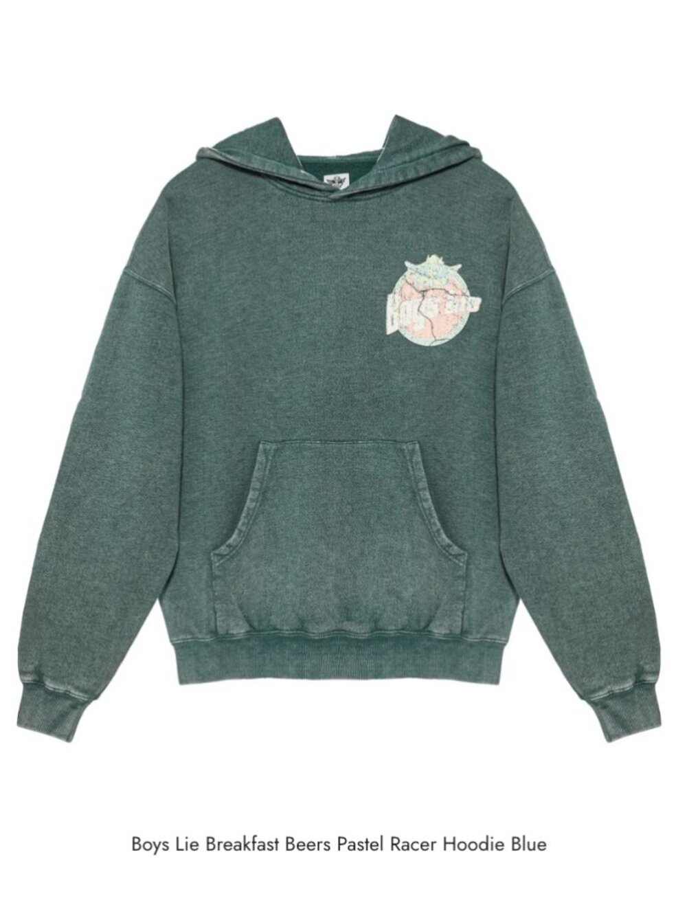 NWT!! Boys Lie Breakfast Beers Racer Hoodie-Blue
